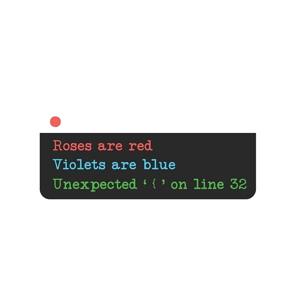 Unexpected ' { ' on line 32 Sticker